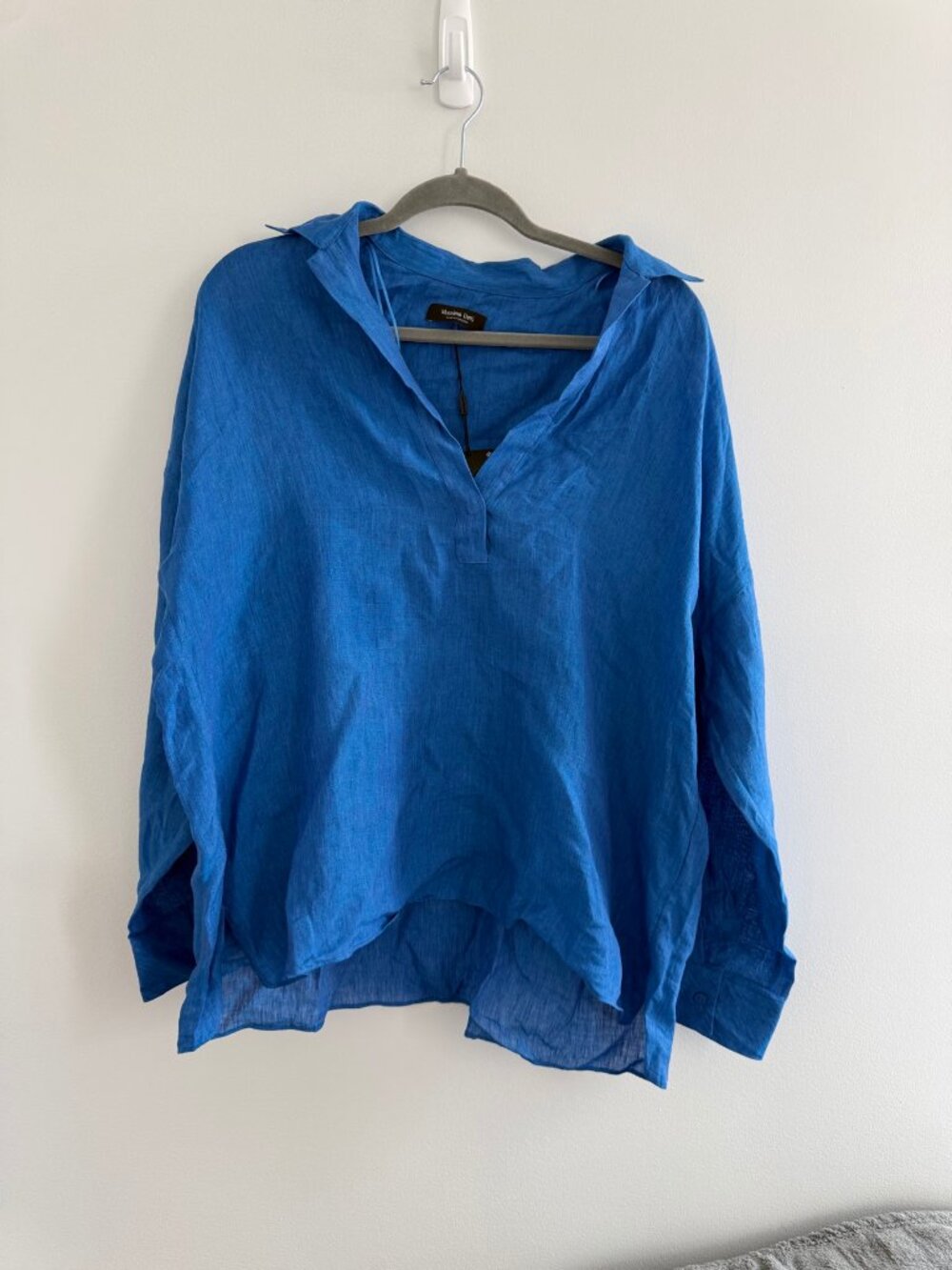 Massimo Dutti Blue Overshirt Shirt M New With Tags